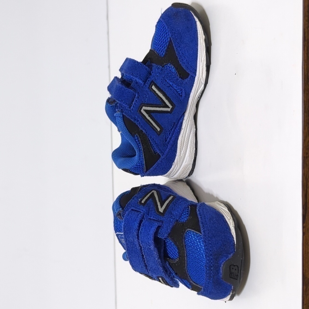 New Balance 888 blue suede sneakers toddler size 4 EU 20 - Picture 2 of 9